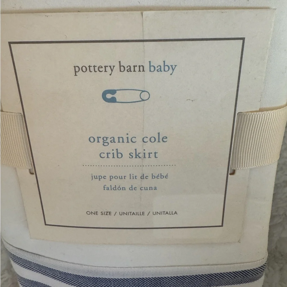 NWT Pottery Barn Baby Striped Cole Crib Skirt